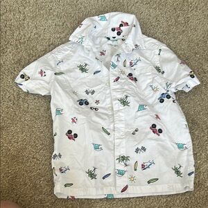White Printed Men's Shirt